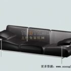 Moderne Sofamöbel aus schwarzem Leder