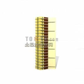 Construction Column Wall With Line Pattern 3d model