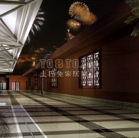 Corridor Hall Interior 3d model