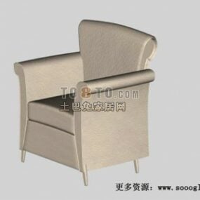 Office Furniture Beige Armchair 3d model