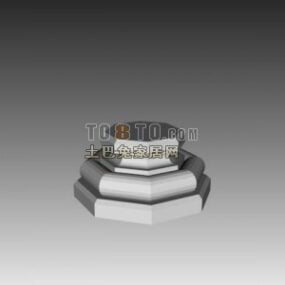 Base d'urne en pierre modèle 3D