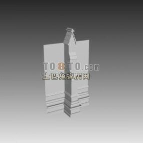 Construction Column Carved Wall Head 3d model