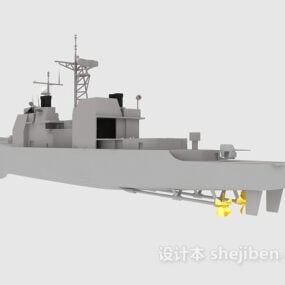 דגם תלת מימד של ספינת מלחמה ימית