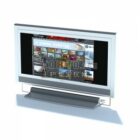 Silver Lcd Tv Flat Style With Stand