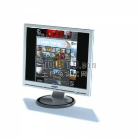 Τηλεόραση LCD τετράγωνη οθόνη 3d μοντέλο
