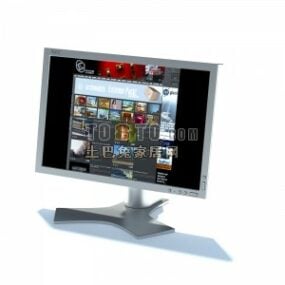 צג LCD עם מעמד דגם תלת מימד