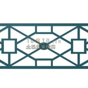 Frame Oriental Texture With Pattern Asian Design 3d model