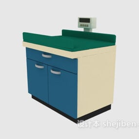 Medical Equipment Cabinet With Controller 3d model