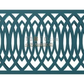Iron Frame Decoration Curved Pattern 3d model