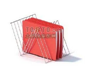 Office Supplies Folder With Wire Rack 3d model