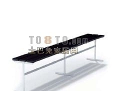 Steel Frame Table Furniture 3d model