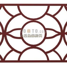 Wood Frame Decoration Asian Style 3d model
