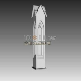 Bau-Kirchensäule 3D-Modell
