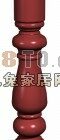 Chinesische Handlaufsäule aus rotem Holz
