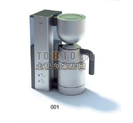 Coffee Machine With Pot Household Appliances 3d model