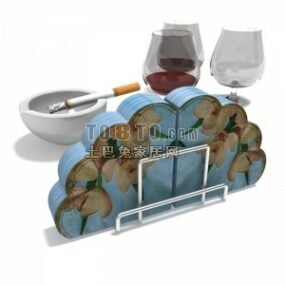 Wine Glass Cup Tableware 3d model