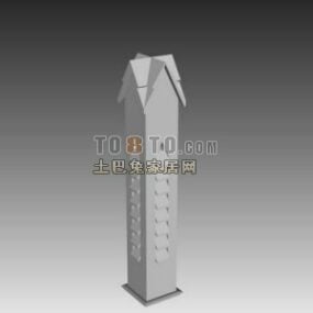 Construction Column With Roof On Top 3d model