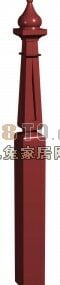 3d модель китайської колони з балясини