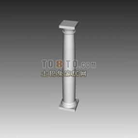 European Classic Doric Column 3d μοντέλο