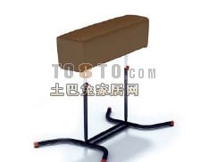 Single Coffee Chair With Wooden Legs 3d model
