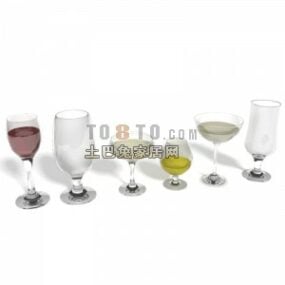 Κύπελλο κρασιού διάφορα σχήματα 3d μοντέλο