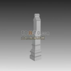 유럽 ​​빈티지 기둥 구성 요소 3d 모델