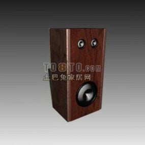 Speaker Audio Model Kasus Kayu 3d