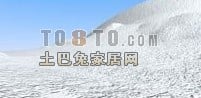 White Snow Mountain Terræn 3d-model