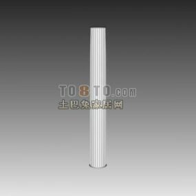 Modelo 3d de material de pedra de cilindro de coluna europeia