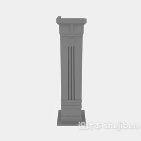 유럽 ​​콘크리트 정사각형 기둥 3d 모델