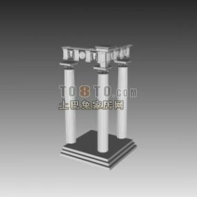 European Classic Temple Column 3d model