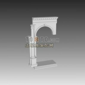 ヨーロッパの壁柱コンポーネントの3Dモデル
