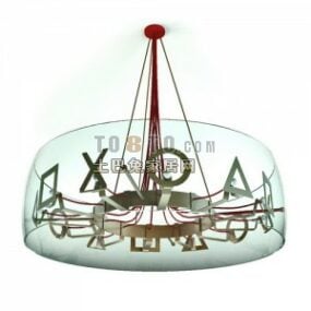 Lampe en verre circulaire modèle 3D