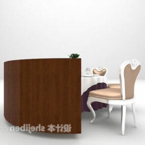 European Reception Table Combination 3d model