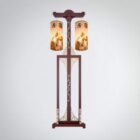 Chinese Ancient Wood Floor Lamp