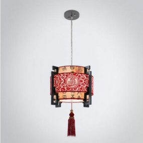 Ceiling Lamp Chandelier Black Wrought Iron 3d model
