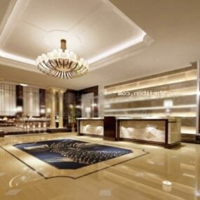 Hotel Showroom Interior Scene 3d model
