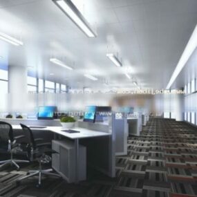 Office Interior Employee Area 3d model