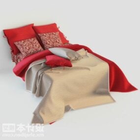 Modelo 3d de cama individual realista