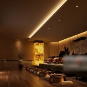 Modelo 3D da cena interior da sala de massagem de luxo