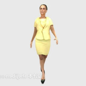 مدل سه بعدی زن با کفش پاشنه بلند