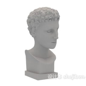 European Figure Man Statue 3d model