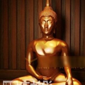 Sydøstasiatisk Buddha Figur Skulptur 3d-model