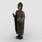 3d model of ancient Buddha statue sculpture ed.