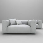 Grey Armrest Sofa Upholstery