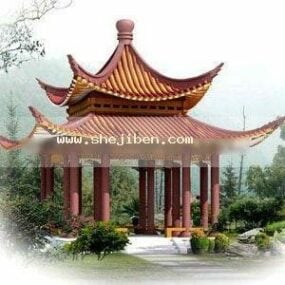 Chinesischer Pavillon-Pavillon V1 3D-Modell