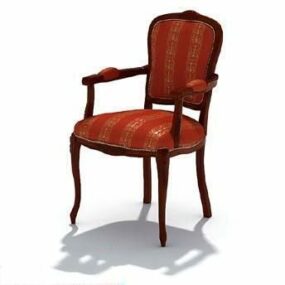 Mahogany Armrest Chair 3d model
