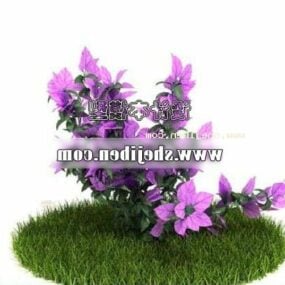 Purple Plant Flower 3d-malli