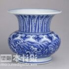Modello 3d di vaso in porcellana qinghua.