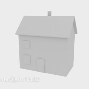 Bangunan Rumah Tua Model 3d Dua Lantai